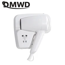 DMWD мощный электрический фен для волос, подвесное настенное крепление для ванной комнаты отеля, Быстросохнущий Горячий Воздуходувка холодного воздуха с розеткой, Фен