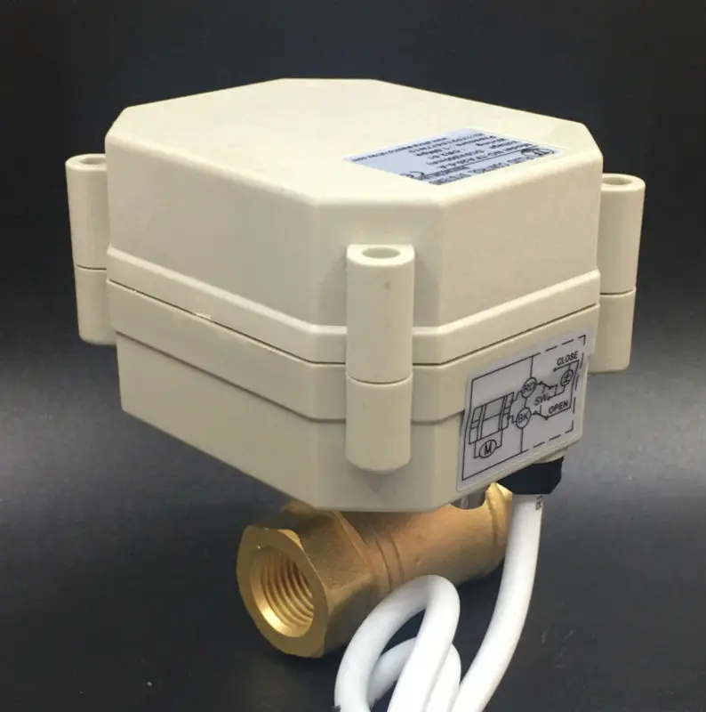 

TF8-B2-A Free Shipping DC9V DC12V DC24V High Quality 2-Way DN8 Motorized Ball Valve BSP 1/4'' 3 Wires 7 Wires For Water Control