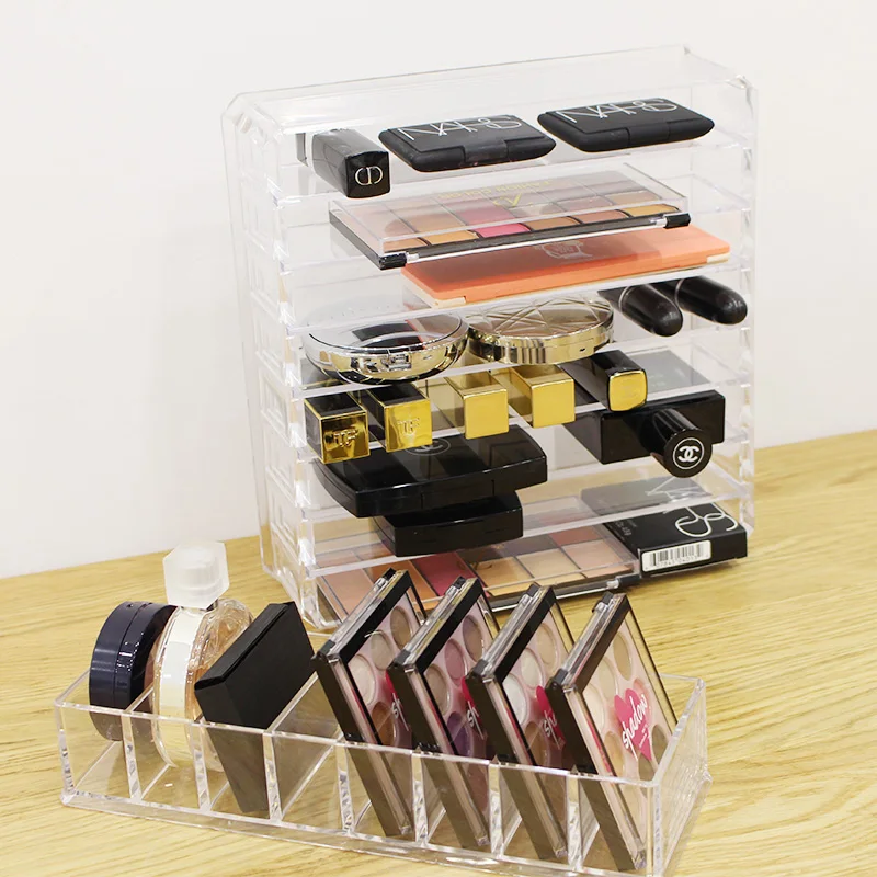

8 Lattices StoMakeup Box Organizer Cosmetic Holder Acrylic Lipstick/Eye Shadow/Cosmetics Organizer Storage Drawer for Lady/Women