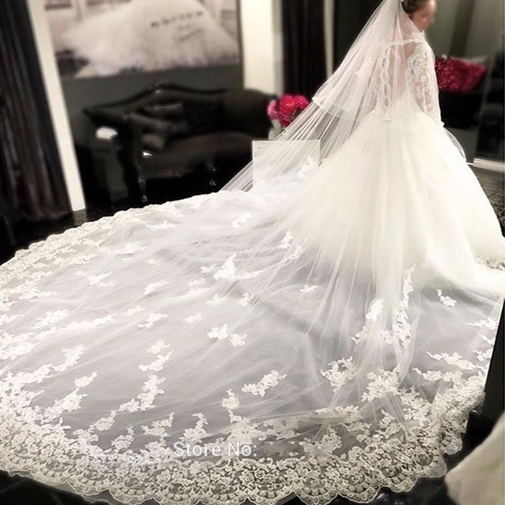 Халат де mariage 2016 С Длинным Рукавом Кружева Свадебное Платье Девушка Мяч платье
