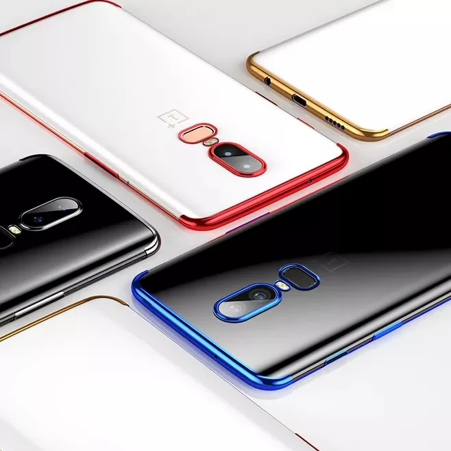 

Electroplating Shining Phone Case for Oneplus 6 Ultra Thin Soft TPU Plating Back Cover Shell for One plus1+6