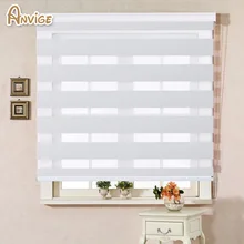 Полиэстер полупрозрачные современные белые шторы Зебра индивидуальные шторы для гостиной