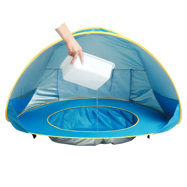Baby Beach Tent With Pool Portable Foldable Sunshelter Waterproof Indoor Outdoor Camping Sunshade Beach Tent For Children Kids 3