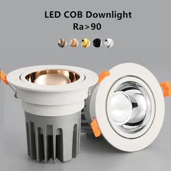 

Super Bright Recessed LED Dimmable Downlight COB 6W 9W 12W 15W LED Spot light LED decoration Ceiling Lamp AC 110V 220V 230V 240V