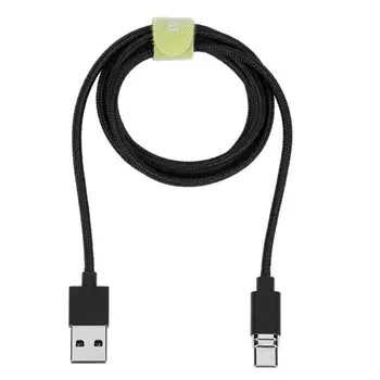 

1m USB2.0 Magnetic Suction Type-C Data Sync Transfer Cable USB-C Fast Quick Charging Cord Wire Black Nylon Line for s9