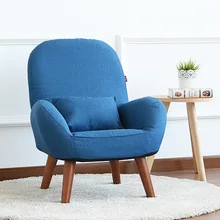 Japanese Low  Sofa Armchair Upholstery Fabric Wood Legs Living Room Furniture Modern Relax Decorative Accent  Arm Chair Design