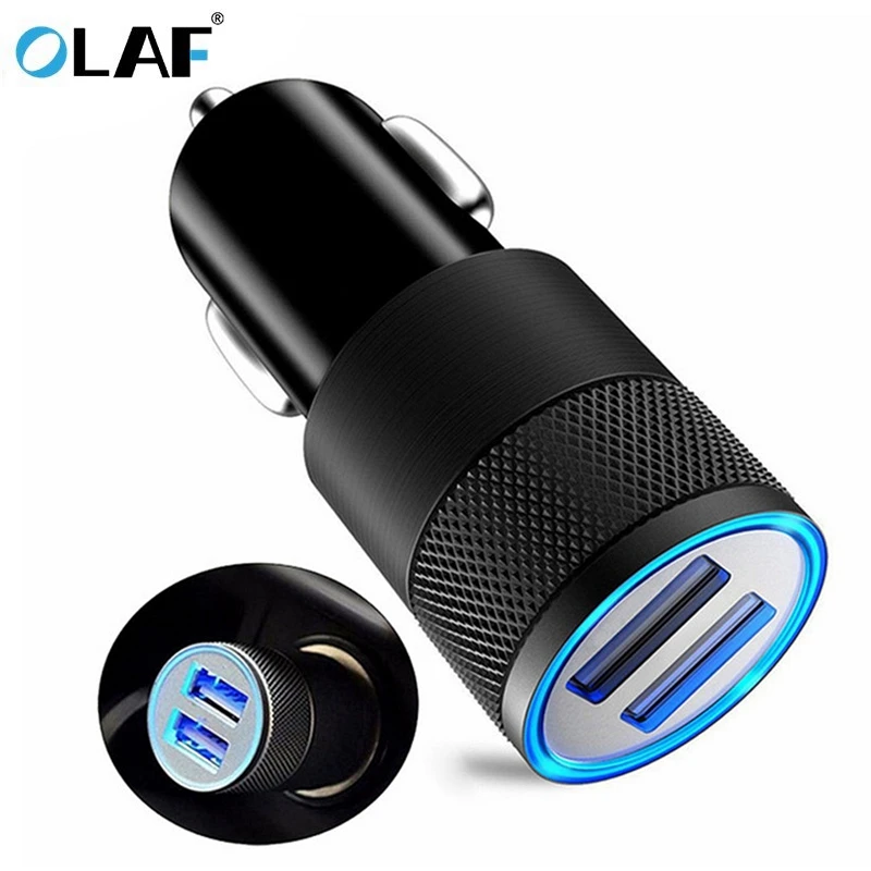 Olaf Mini Dual USB Автомобильное зарядное устройство Универсальный мобильный телефон автомобильное зарядное устройство для Xiaomi mi9 huawei samsung S8 iPhone 6 6s 7 8 Plus планшет