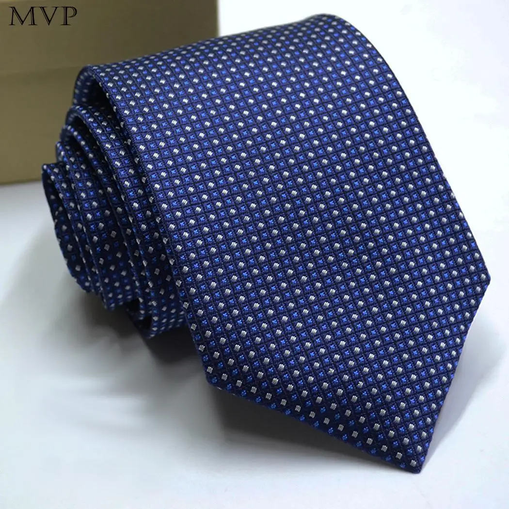

2018 New Formal Ties For Men Classic Polyester Woven Plaid Dots Party Necktie Fashion Slim Wedding Business Male Casual Gravata