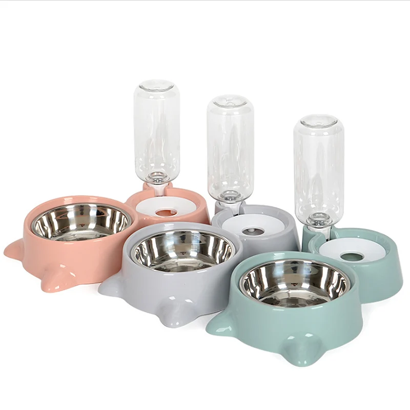 

Automatic Pet Feeder Water Dispenser Cat Dog Drinking Bowl Dogs Feeder Dish