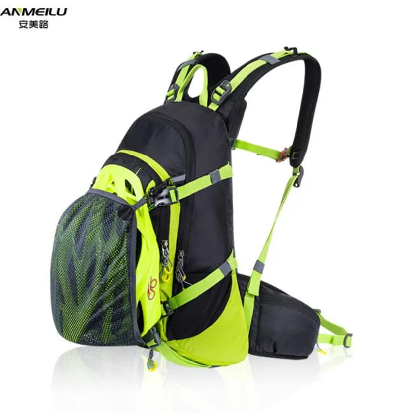 ANMEILU 20L Waterproof Camping Hiking Backpack With Rain Cover Climbing Cycling Backpack Outdoor Sport Optional 2L Water Bag