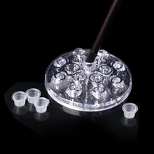 Лидер продаж 15 Отверстия Акриловые татуировки чернил круглые чашки Постоянный татуировки пигмента жидкости корпус контейнер для хранения шапки подставка держатель блюдо