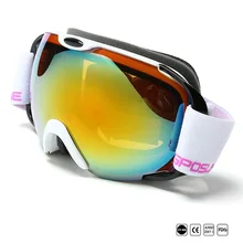 С большой оправой Снежная маска шлем совместимый мужские Для женщин Лыжный Спорт очки UV400 Анти-туман снег зеркальные очки Горные лыжи сноуборд очки