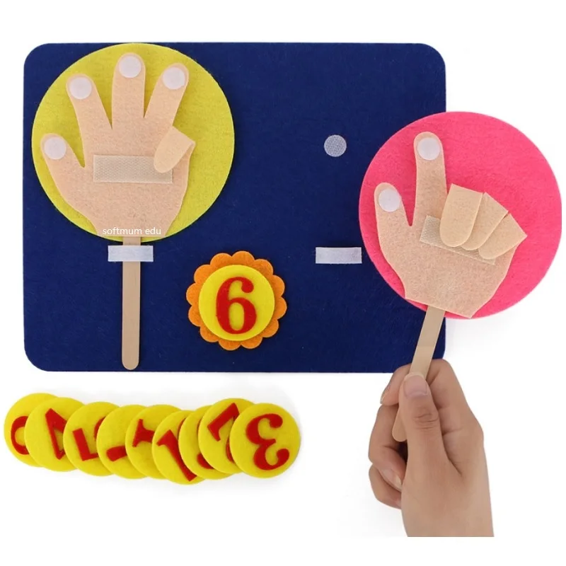  Children Maths Toys Finger Counting 1-10 Learning Kindergarten Mathematics Educational Toy Finger N - 32998164881