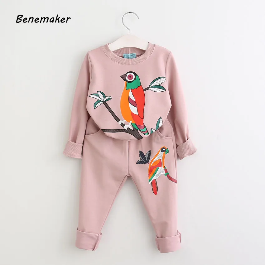 

Benemaker Girls Boys Clothes Clothing Sets Baby Kids Autumn 2 Pcs Suits Children's Fashion Costume Long Sleeve Tees Pants JH072