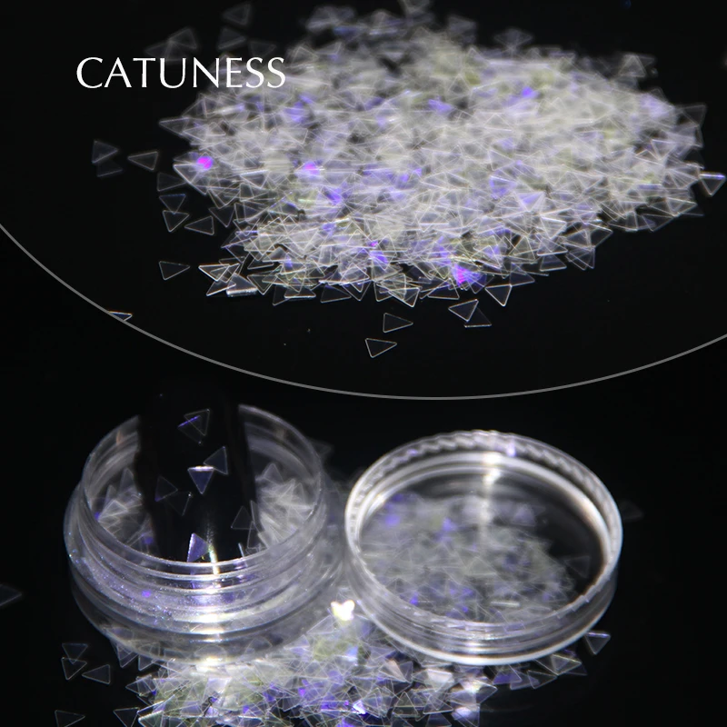 

CATUNESS Rainbow Chrome Mirror Art Glitter Powder Colorful Pigment Chameleon Shining Sequins AB01-15Colors Chrome Nail Art