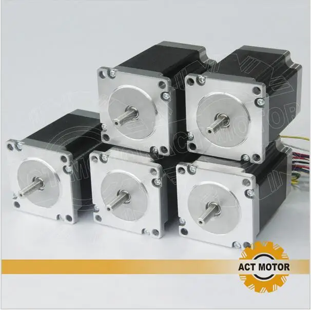 

ACT Motor 5PCS Nema23 Stepper Motor 23HS8630 Single Shaft 6-Lead 270oz-in 76mm 3A CE ISO ROHS CNC US CA UK DE FR IT JP Free