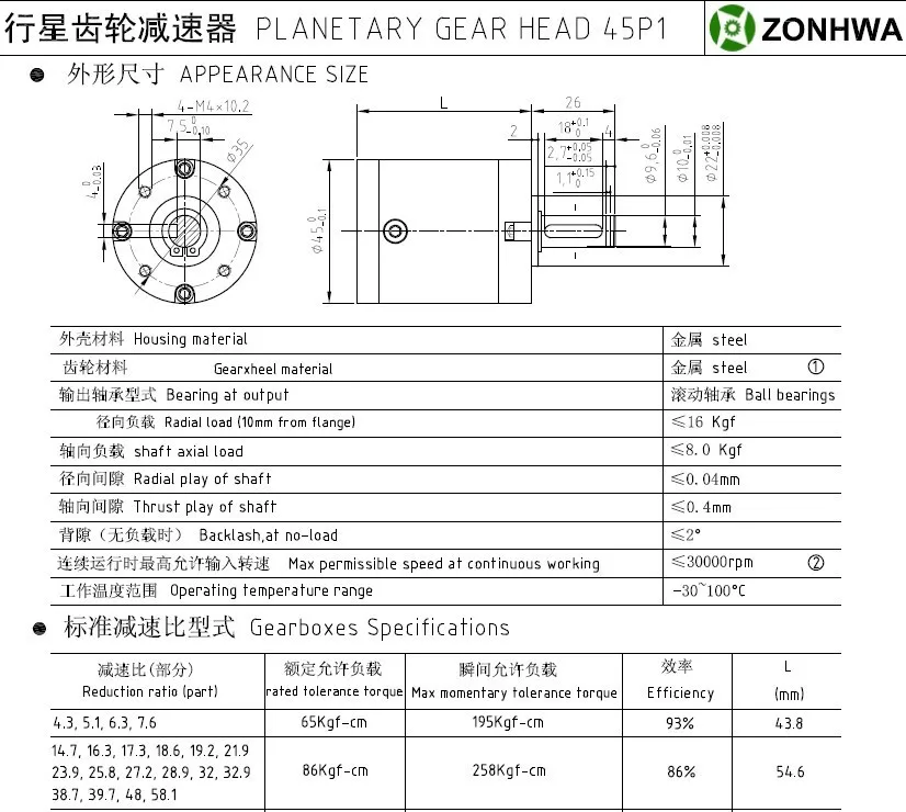 45mm planetery gearbox1