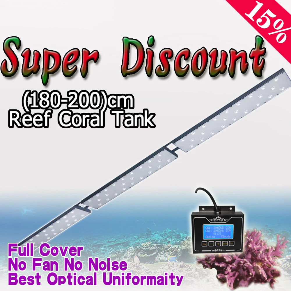 DSunY 180cm/6ft/72'' reef coral tank programmable coral aquario lighting led aquarium light with