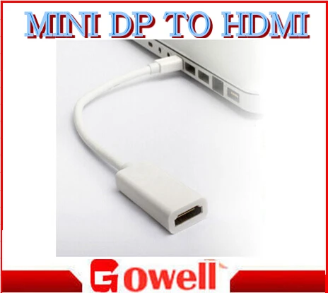 Mini DisplayPort Male To HDMI feMale display port to hdmi adapter cable for font b apple