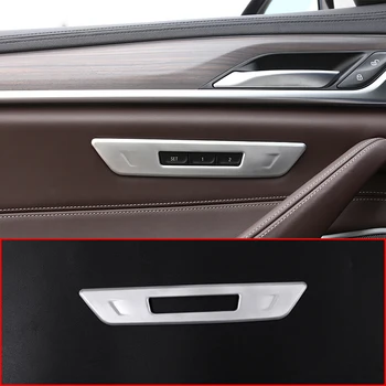 

For BMW 5 Series G30 2017 2018 ABS Matte Silver Seat Seat memory lock Button Frame Trim Car Accessories