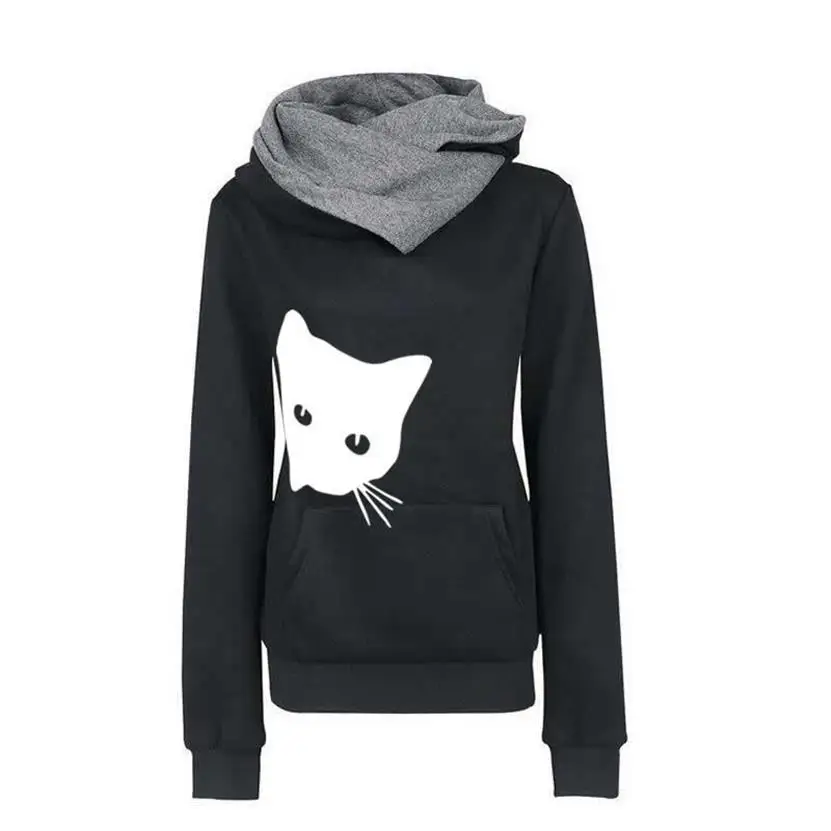 Lapel Hooded Hoodies For Women  Letters Print Sweatshirt Femmes Sweatshirts  Tops Print Girls Frauen Funny Street Thick Sweet
