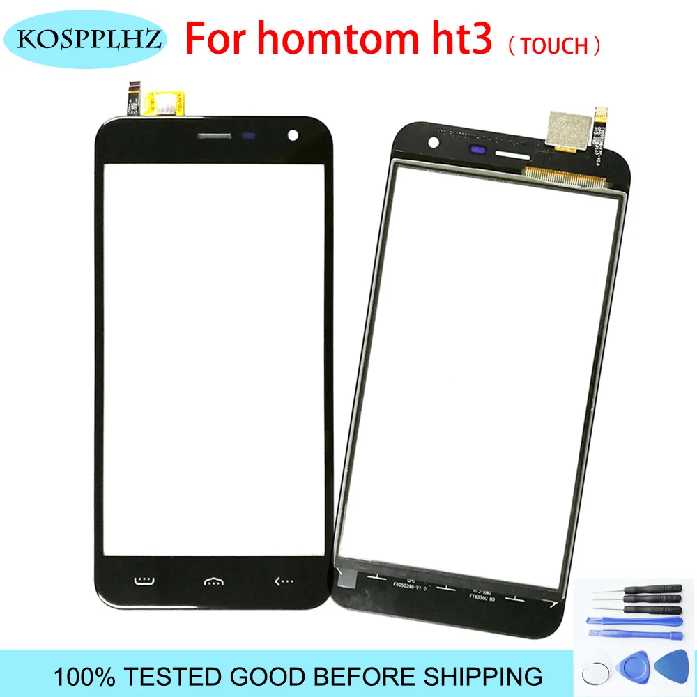 Для HOMTOM HT3 тр Сенсорная панель идеальный ремонт Запчасти+ инструменты проверенный сенсорный экран 5,0 дюйма для HOMTOM HT3 Pro
