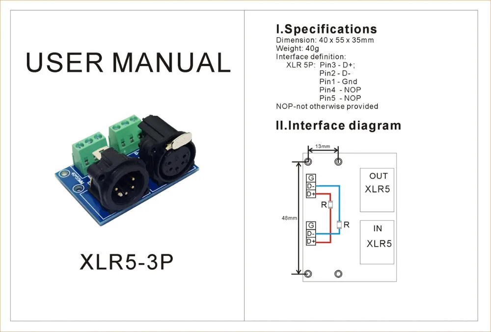 (1 шт./лот) XLR5-3P DMX512 реле Панели управления rgb