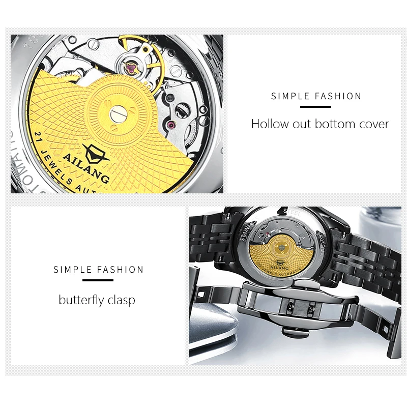 Ailang أعلى العلامة التجارية الطيار الرجال الميكانيكية ووتش للماء الأسود مضيئة ساعات أوتوماتيكية اليد ساعة الذكور Relogio Masculino Ailang أعلى العلامة التجارية الطيار الرجال الميكانيكية ووتش للماء الأسود مضيئة ساعات أوتوماتيكية اليد ساعة الذكور Relogio Masculino
