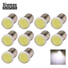 10 шт. BA9S T4W COB Клин боковой светильник резервный номерной знак индикатор лампа для чтения трейлер грузовик интерьер купольная лампа для автомобиля 12 В