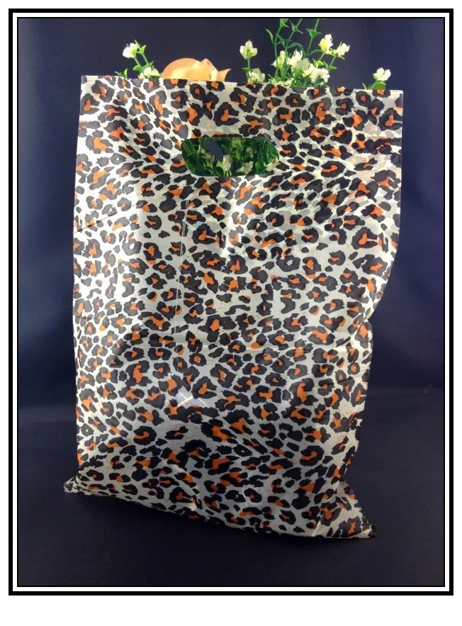 Wholesale Leopard Print Plastic Bag 25x35cm ,50pcs Shopping Jewelry