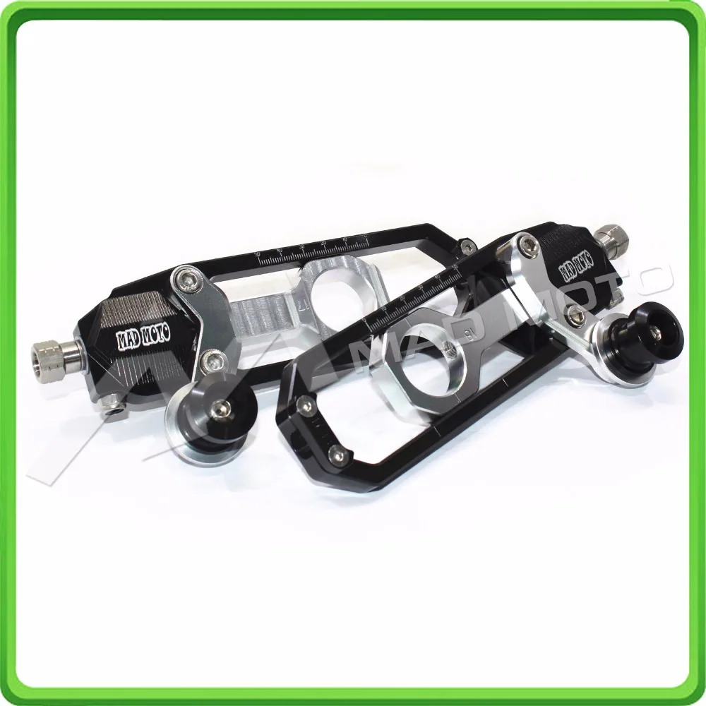 Motorcycle Chain Tensioner Adjuster with bobbin fit for BMW HP4 2012-2014,S1000R 2014-2017,S1000RR 2010-2017 Black & Silver (7)