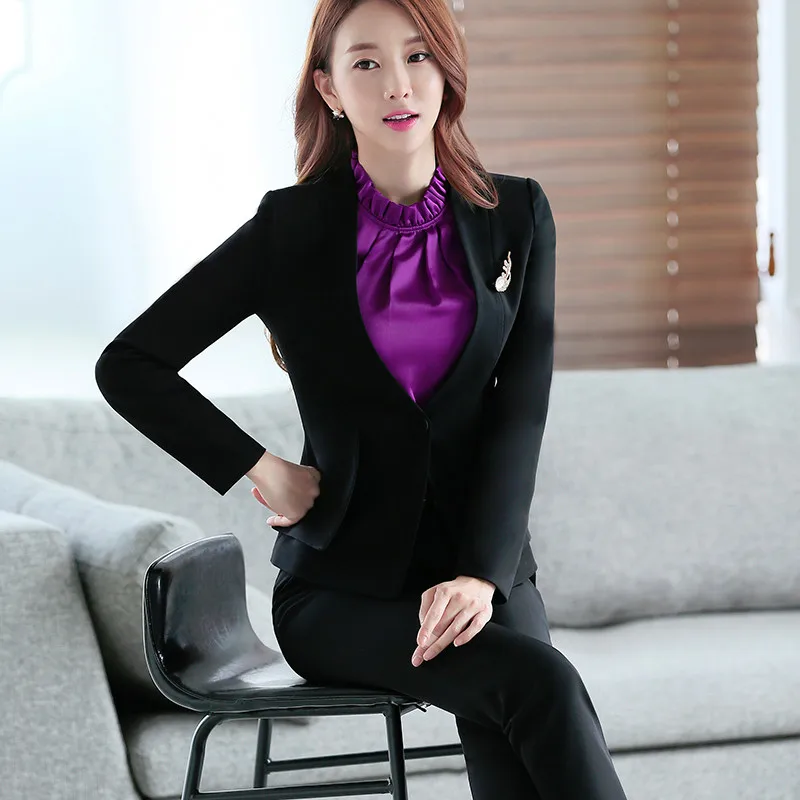 Formal Pant Suit Office Lady 