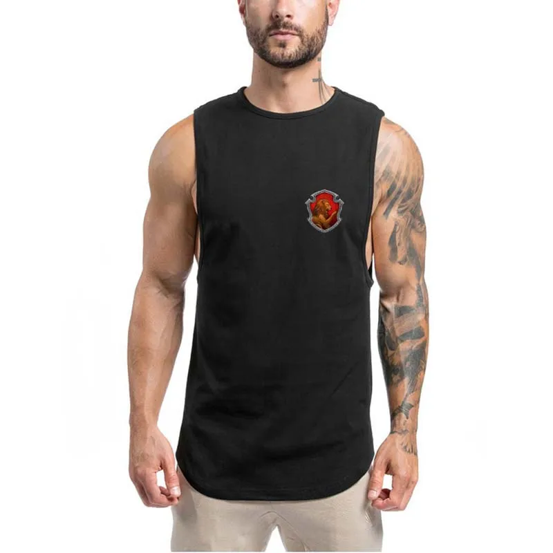 Поттера Гриффиндор тренажерный зал рубашки Для мужчин короткие рукавов Training Tee