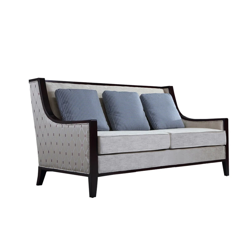 

Simple design solid wood frame fabric sofa
