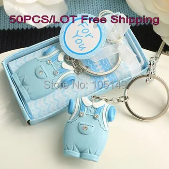 

(50 Pieces/Lot) Newest baby boy favor of baby suit key chain for baby gift and baby birthday party favor wedding gift
