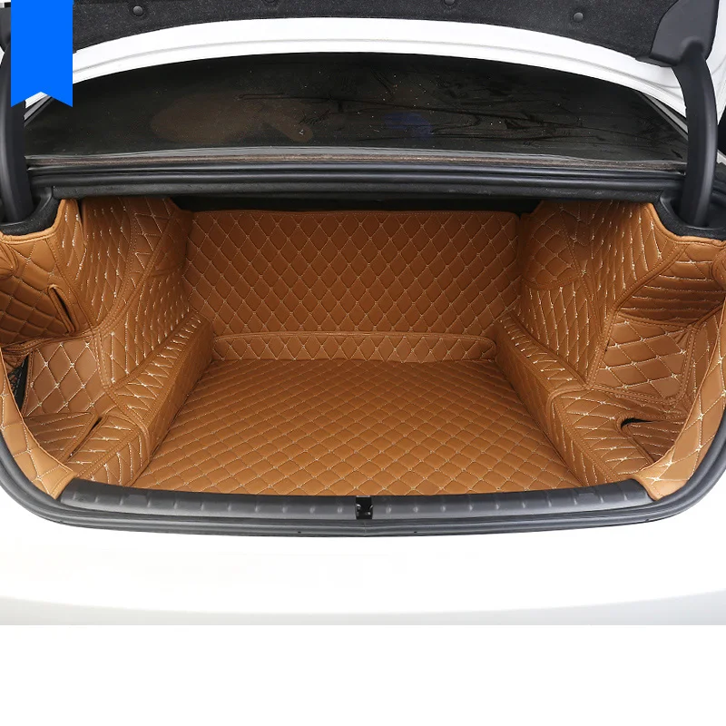 Lsrtw2017 5d полностью покрытие волокна кожи багажник автомобиля коврик для bmw 5 серии 528 530 520 540 535 g30 F10 2011