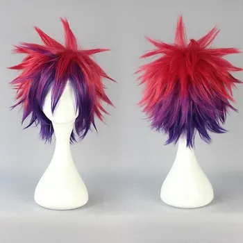 

MCOSER Free Shipping New Cartoon 30cm multi-color Long No Game No Life Sora Synthetic Wig Anime Cosplay Costume Wig