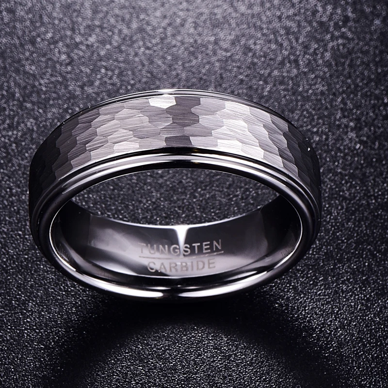 Мужское кольцо с шестигранным узором ширина 8 мм толщина 2 3 мм|Обручальные кольца| 800-3