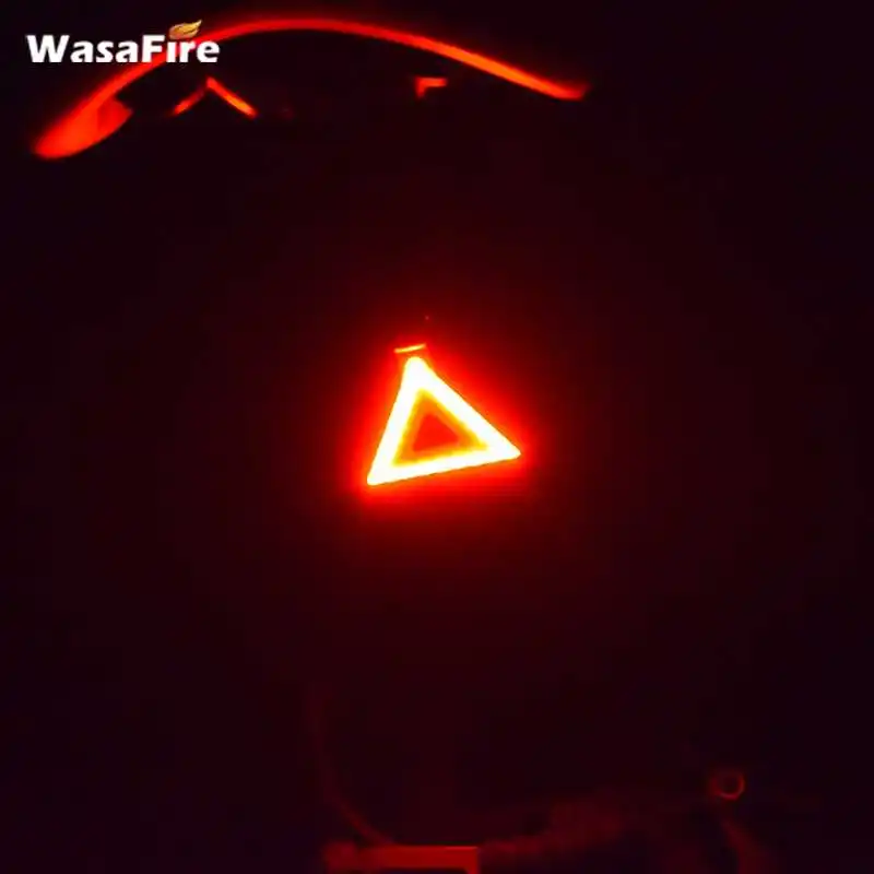 WasaFire велосипед хвост светильник 6 режимов Треугольники Форма красный желтый s COB