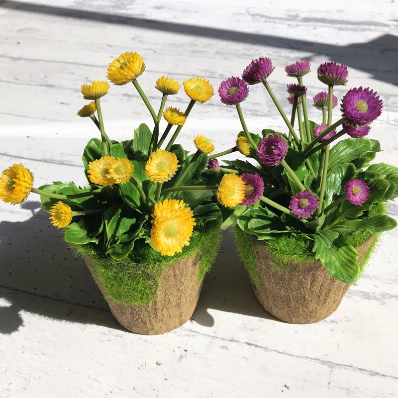 

INDIGO -15 flowers Dandelion Bonsai Artificial Succulent Plant Real Touch Plastic Flower Table Decoration Free Shipping