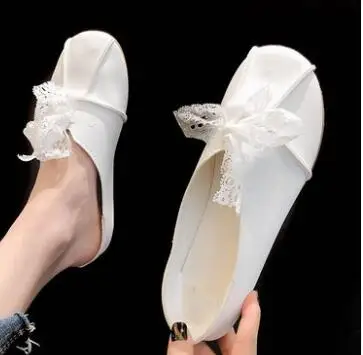 Women's flat shoes 2018 summer ladies slipony shoes non-slip ballet bows soft shoes ballet flat shoes women's shoes Women's flat shoes 2018 summer ladies slipony shoes non-slip ballet bows soft shoes ballet flat shoes women's shoes