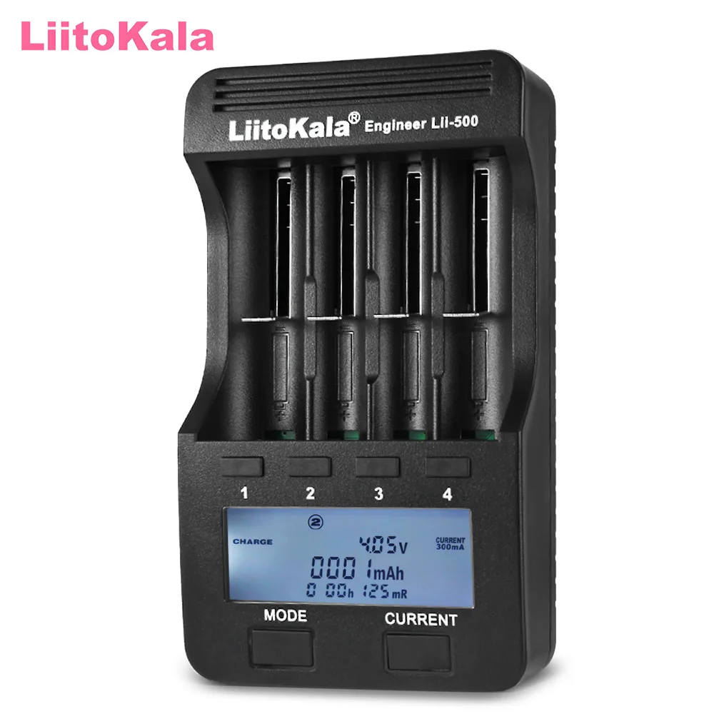 Liitokala ЛИИ 500 Smart ЖК дисплей Батарея Зарядное устройство для 18650/26650/16340/14500/10440