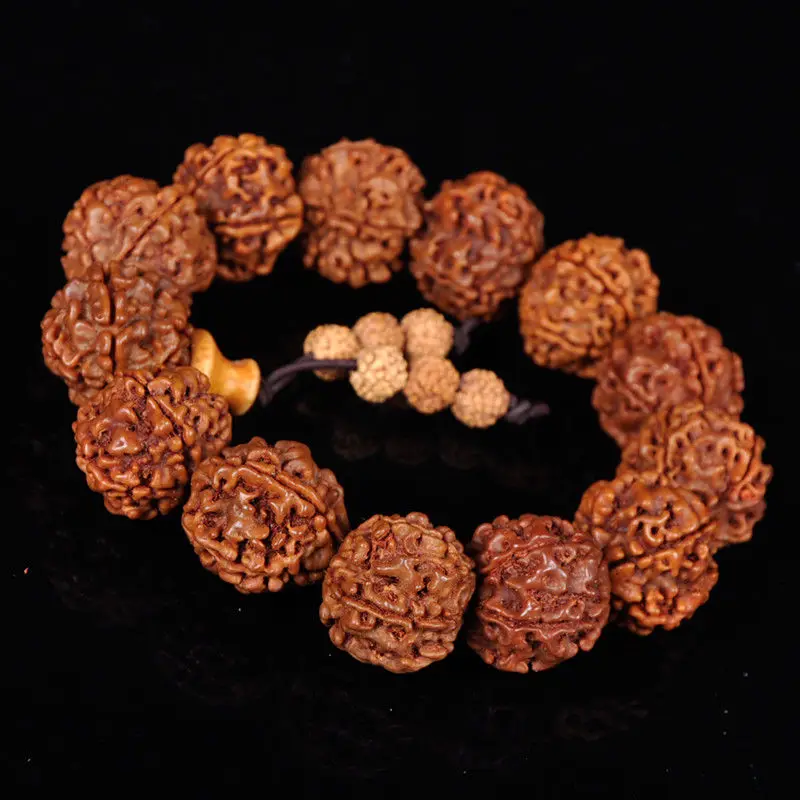 Koraba Fine Jewelry пять лепестков Rudraksha семена Бодхи Тибет буддизм Эластичный Браслет
