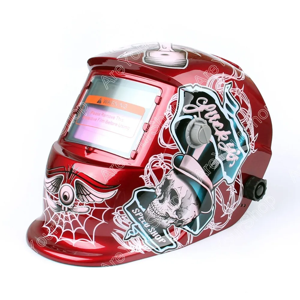 

Red Skull PRO Solar Automatic Darkening Welding Helmet ADWH Lens Helmet Arc Mig Tig Grinding Function Welder Mask Cap CE Marked