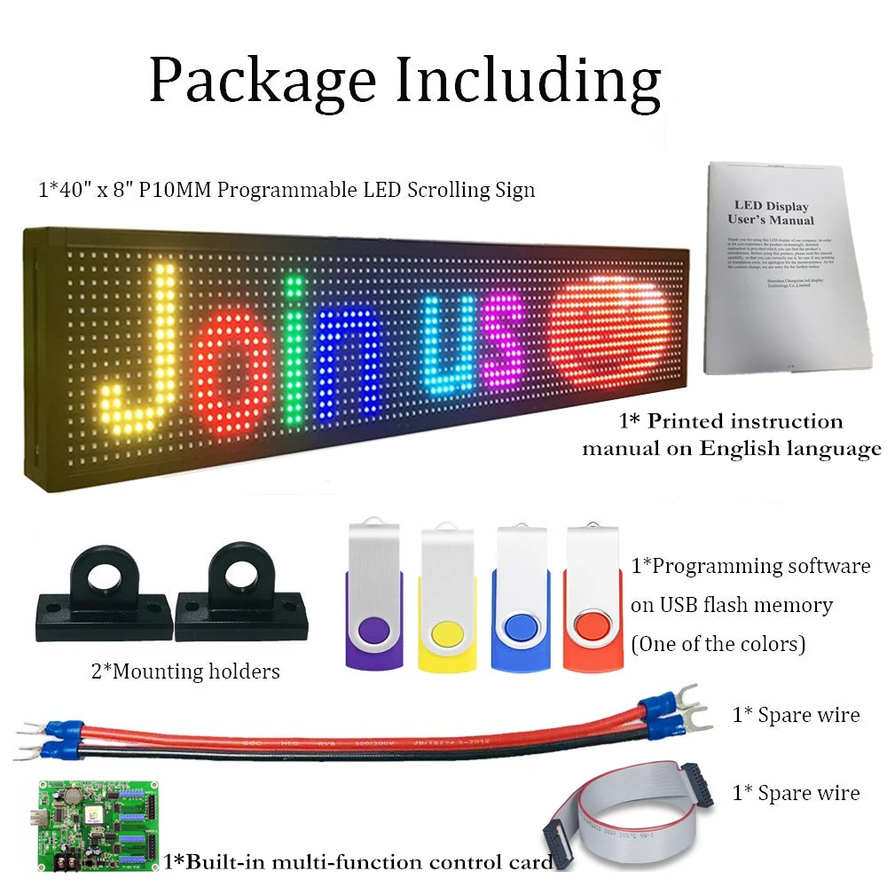 P10 RGB led Scrolling display message board/Outdoor full color LED display/ Support computer USB programmablefor signs|led sign|full displayscrolling