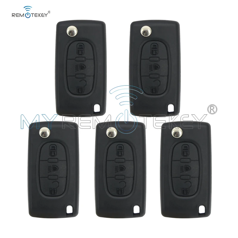 Remtekey 5 шт. CE0523 флип чехол для Citroen C2 C3 C4 C5 C6 C8 3 кнопки VA2 Blade|Ключ от авто| |