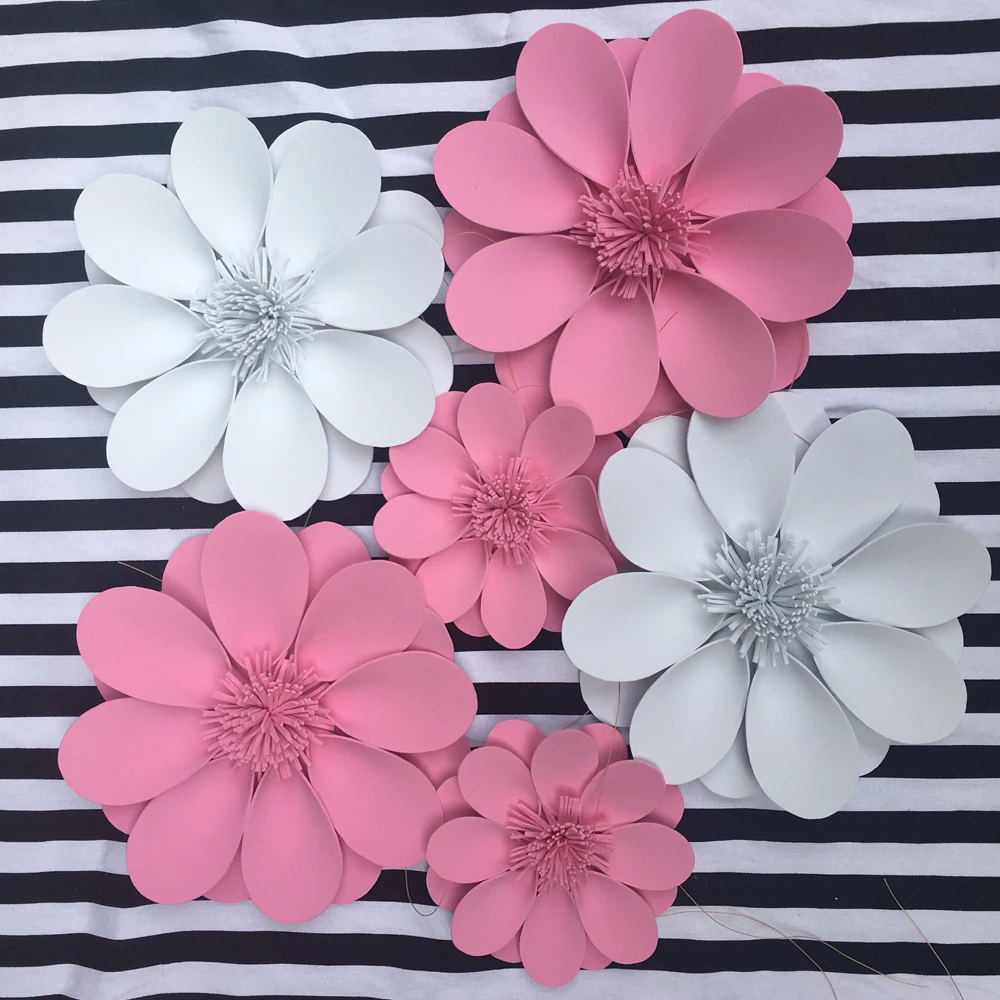 

Customized Size And Color Giant Foam Flowers And Green Leaf Party Wedding Decor For Photo Booth Backdrop For Wedding Background