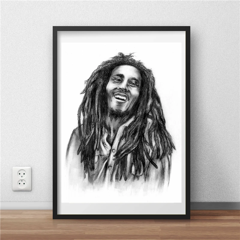 Download Gambar Bob Marley Hitam Putih Images