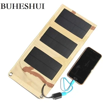 

BUHESHUI 6W Foldable Solar Panel Charger Solar Charger Mobile Power Battery Charger For Cell Phone Monocrystalline Free Shipping