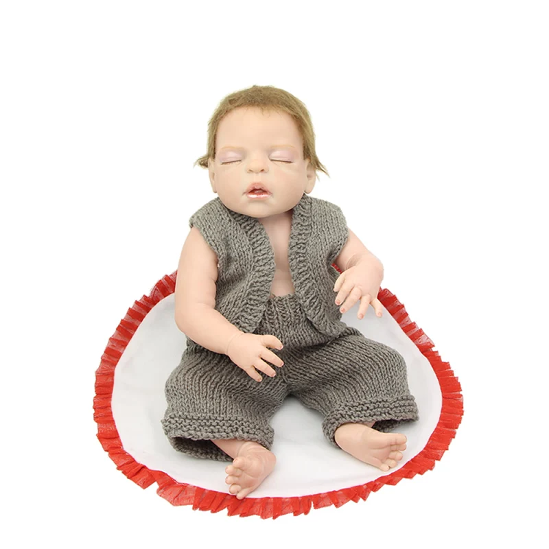 Fashion Boy Doll Reborn Full Body Silicone Vinyl 55CM /22Inch Realistic Sleeping Newborn Babies Kids Birthday Christmas Gift